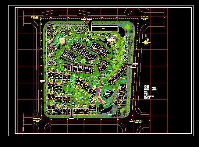 某小区景观规划设计总平面图免费下载 - 园林绿化及施工 - 土木工程网